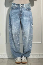 Camy Strass Harem-Jeans