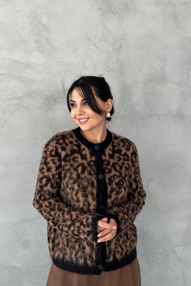 Leopard Fringed Cardigan