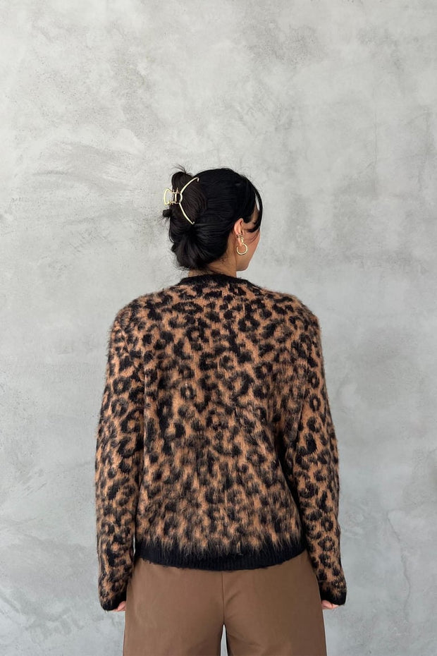 Leopard Fringed Cardigan