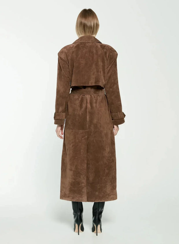 Harlow Wildleder Trenchcoat