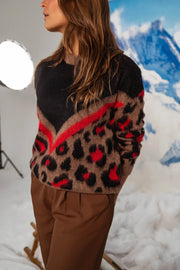 Leopardmønstret Pullover